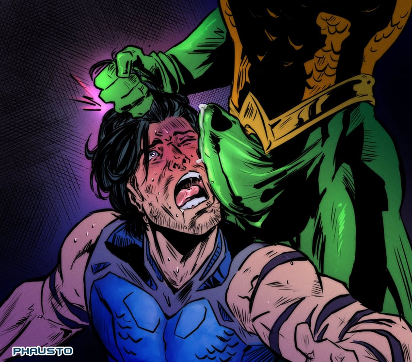 aquaman and garth (dc comics and 1 more) drawn by phaustok
