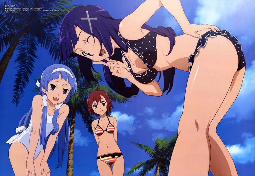nagi, zange, and aoba tsugumi (kannagi) drawn by noda_yasuyuki