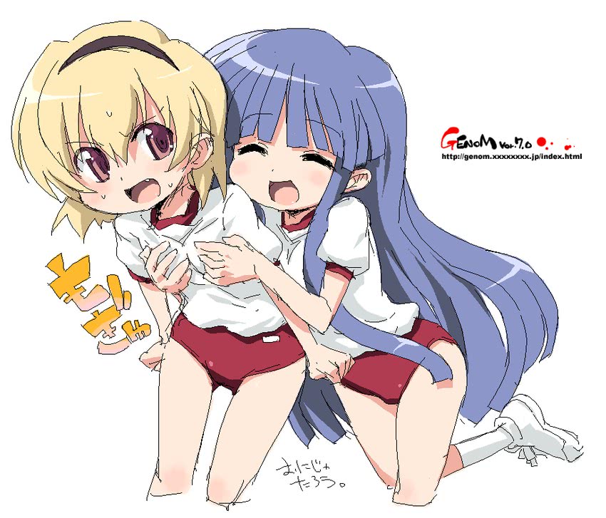 furude rika and houjou satoko (higurashi no naku koro ni) drawn by onija_tarou