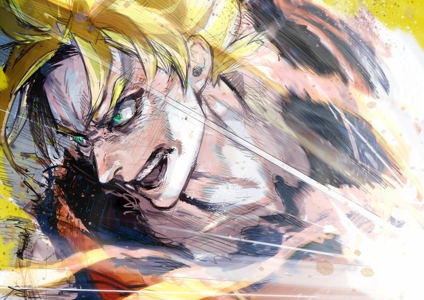 son goku (dragon ball and 1 more) drawn by ishida_sui