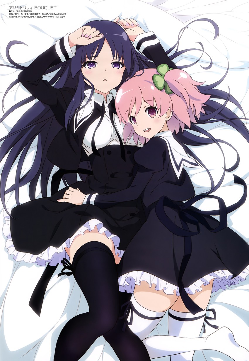 hitotsuyanagi riri and shirai yuyu (assault lily and 1 more) drawn by shiotsuki_kazuya