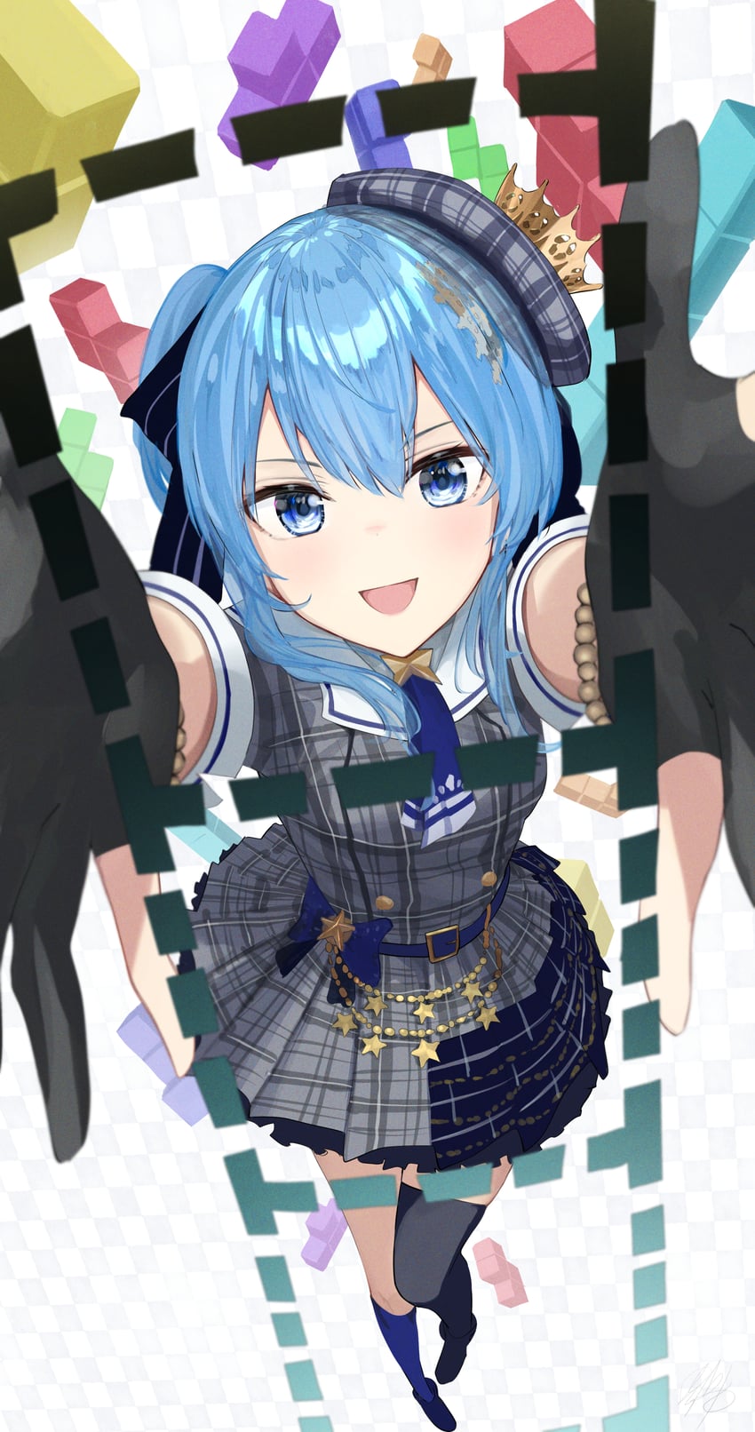 hoshimachi suisei (hololive and 1 more) drawn by hidulume