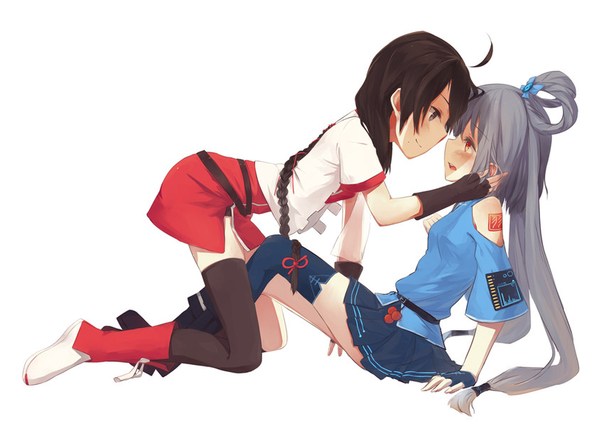 luo tianyi and yuezheng ling (vocaloid and 1 more) drawn by halfway