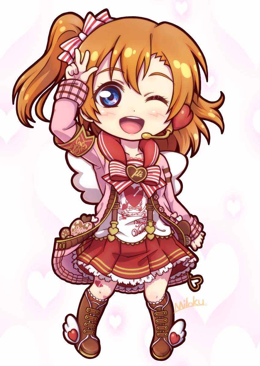 kosaka honoka (love live! and 1 more) drawn by miloku