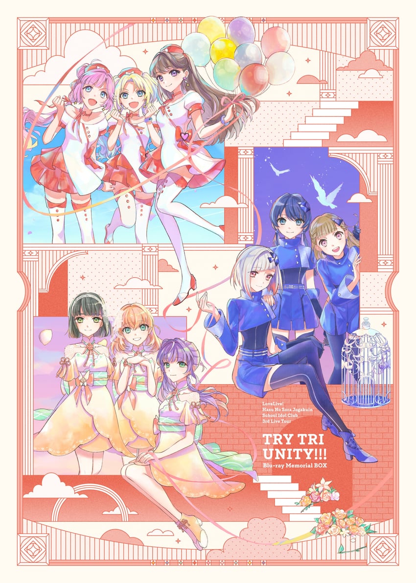 hinoshita kaho, fujishima megumi, otomune kozue, murano sayaka, yugiri tsuzuri, and 4 more (love live! and 1 more)