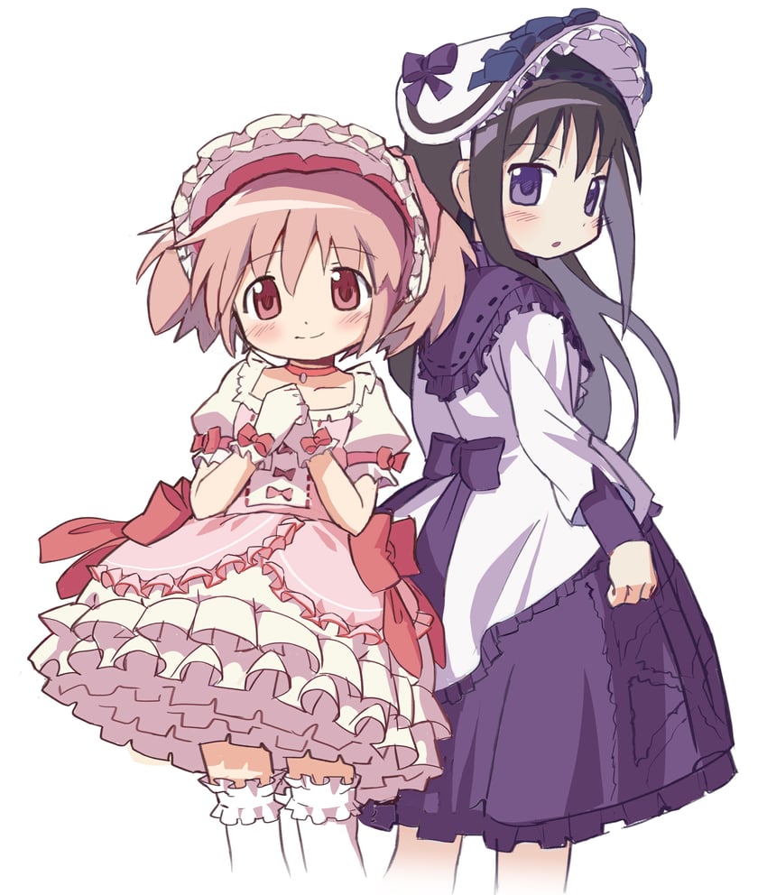 akemi homura and kaname madoka (mahou shoujo madoka magica and 1 more) drawn by colinarmis