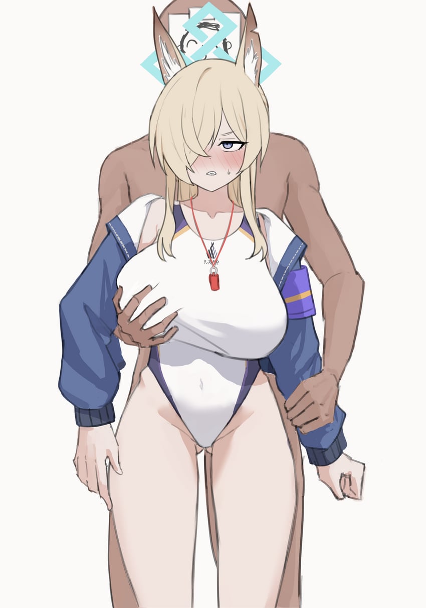 sensei, doodle sensei, and kanna (blue archive) drawn by shi_daya