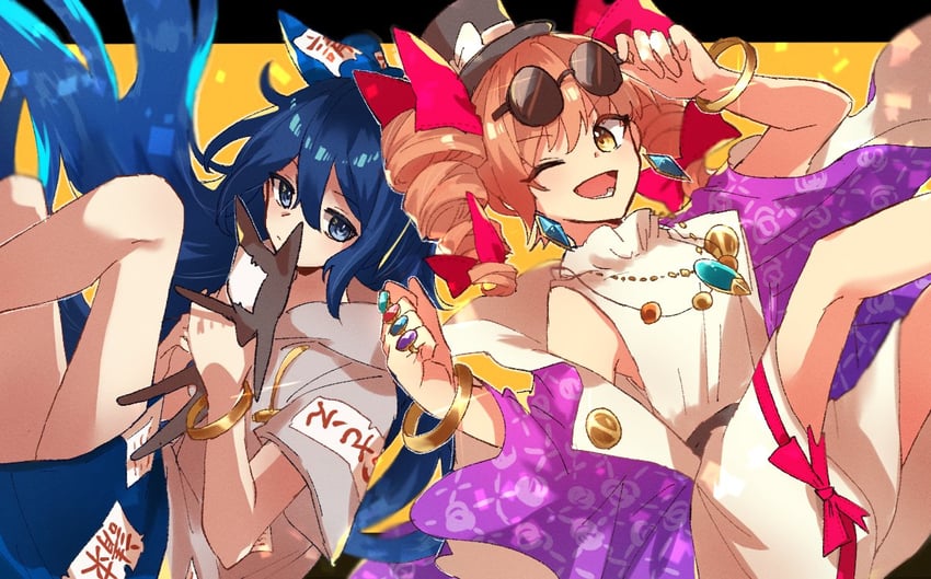 yorigami shion and yorigami jo'on (touhou) drawn by dagasitotaiyou