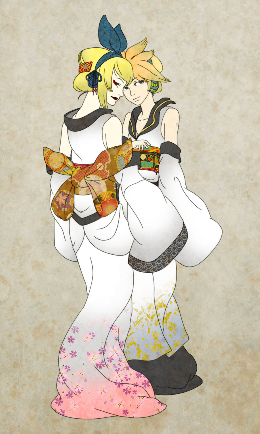 kagamine rin and kagamine len (vocaloid) drawn by teku_(the3dempire)