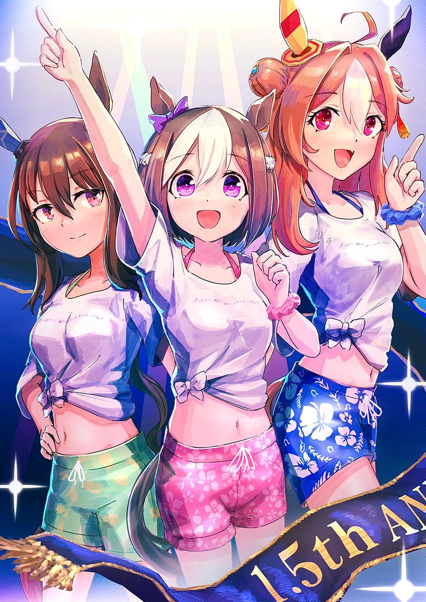 special week, admire vega, and copano rickey (umamusume) drawn by ponpochi