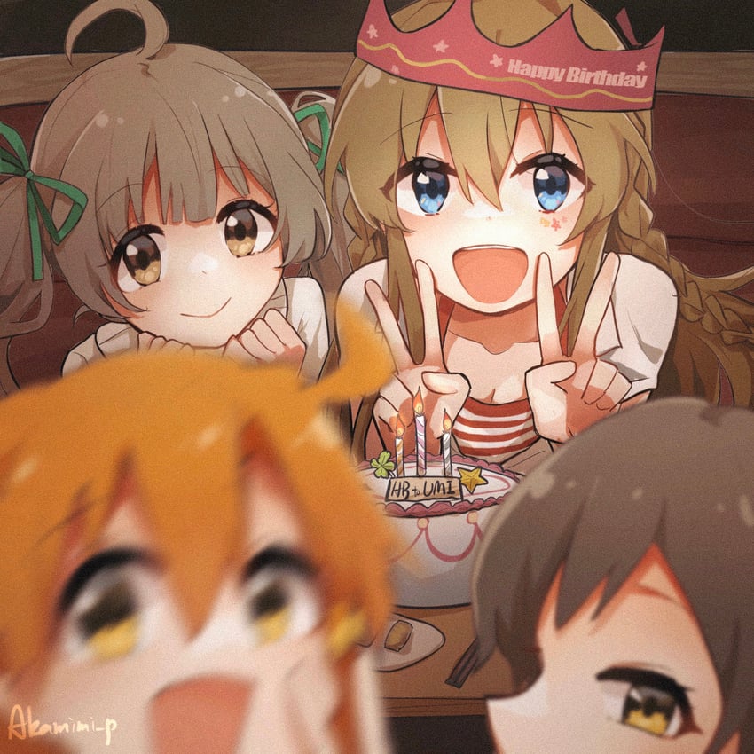 kitazawa shiho, hakozaki serika, kousaka umi, and yabuki kana (idolmaster and 1 more) drawn by nnnn