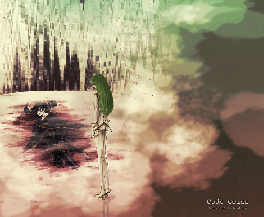 c.c. and lelouch vi britannia (code geass) drawn by nemu_(noibla)