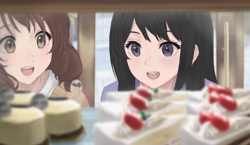 oumae kumiko and kousaka reina (hibike! euphonium) drawn by raku_rakugaki