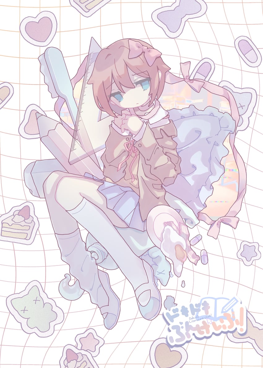 sayori (doki doki literature club) drawn by gudon_udon