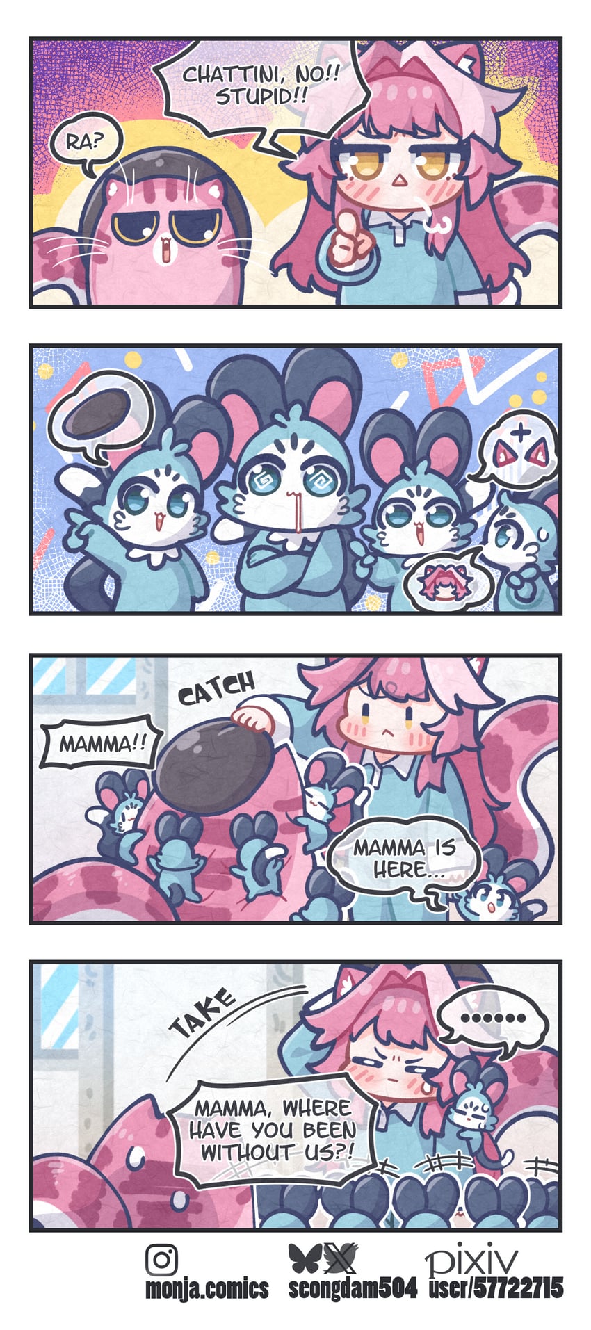 raora panthera and chattino (hololive and 1 more) drawn by monja_(monja0521)