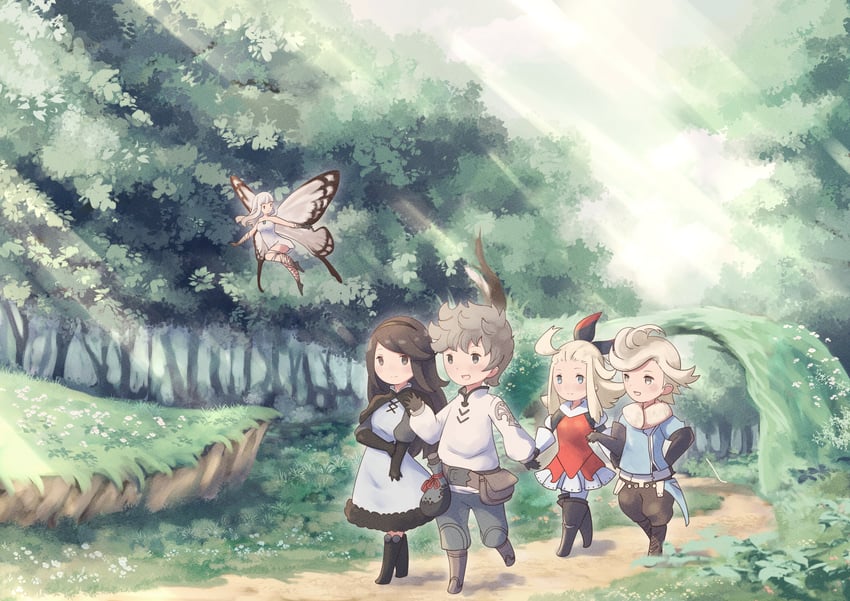 edea lee, agnes oblige, airy, ringabel, and tiz arrior (bravely default and 1 more) drawn by marian_oekaki