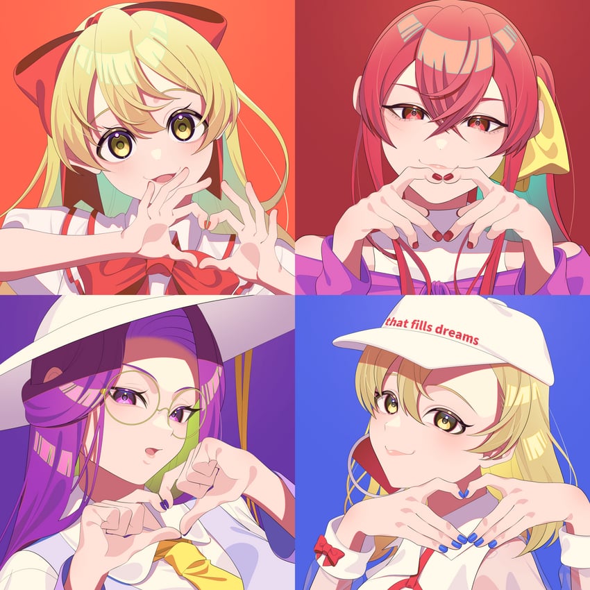 kana anaberal, ellen, asakura rikako, and kotohime (touhou and 1 more) drawn by guumin