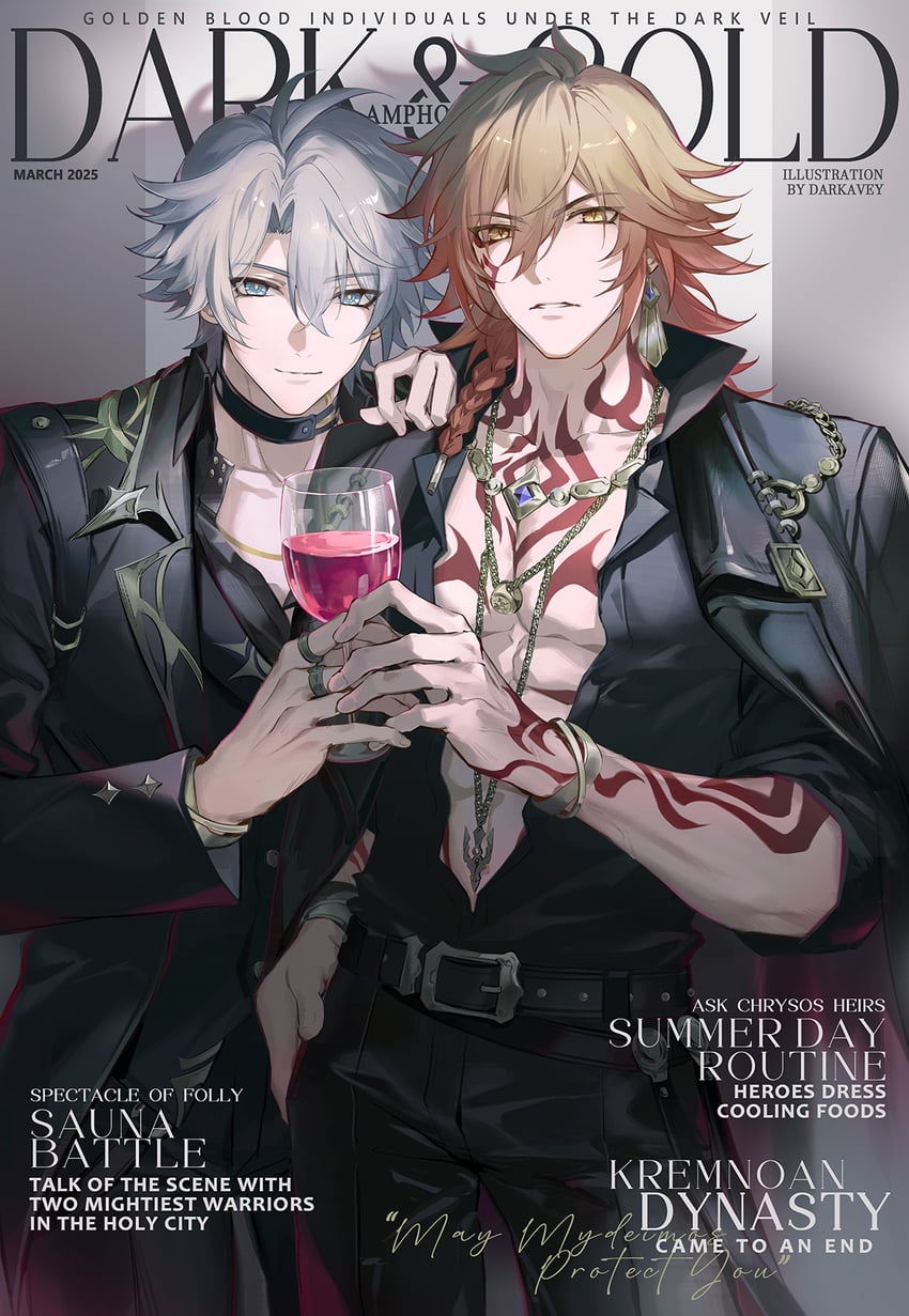 phainon and mydei (honkai and 1 more) drawn by darkavey