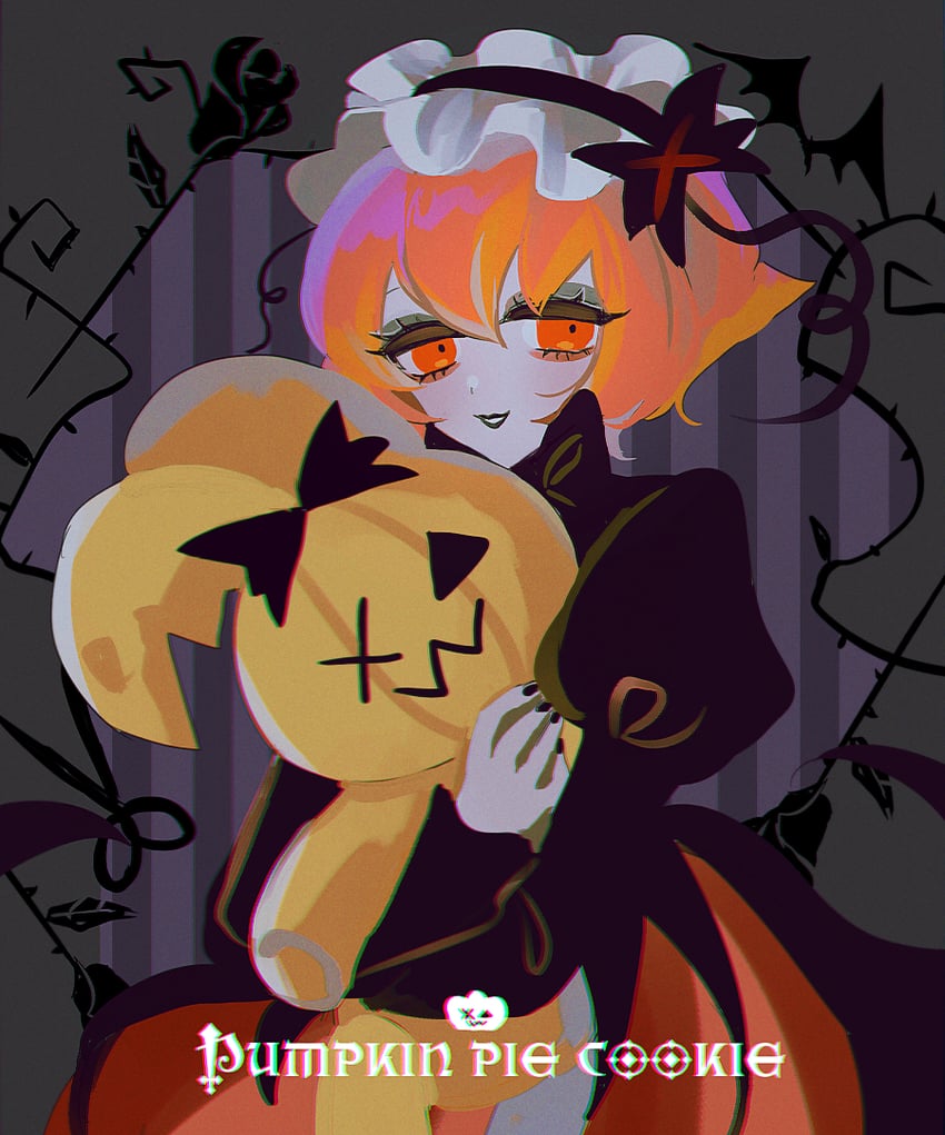pumpkin pie cookie and pompon (cookie run and 1 more) drawn by mamimumemo