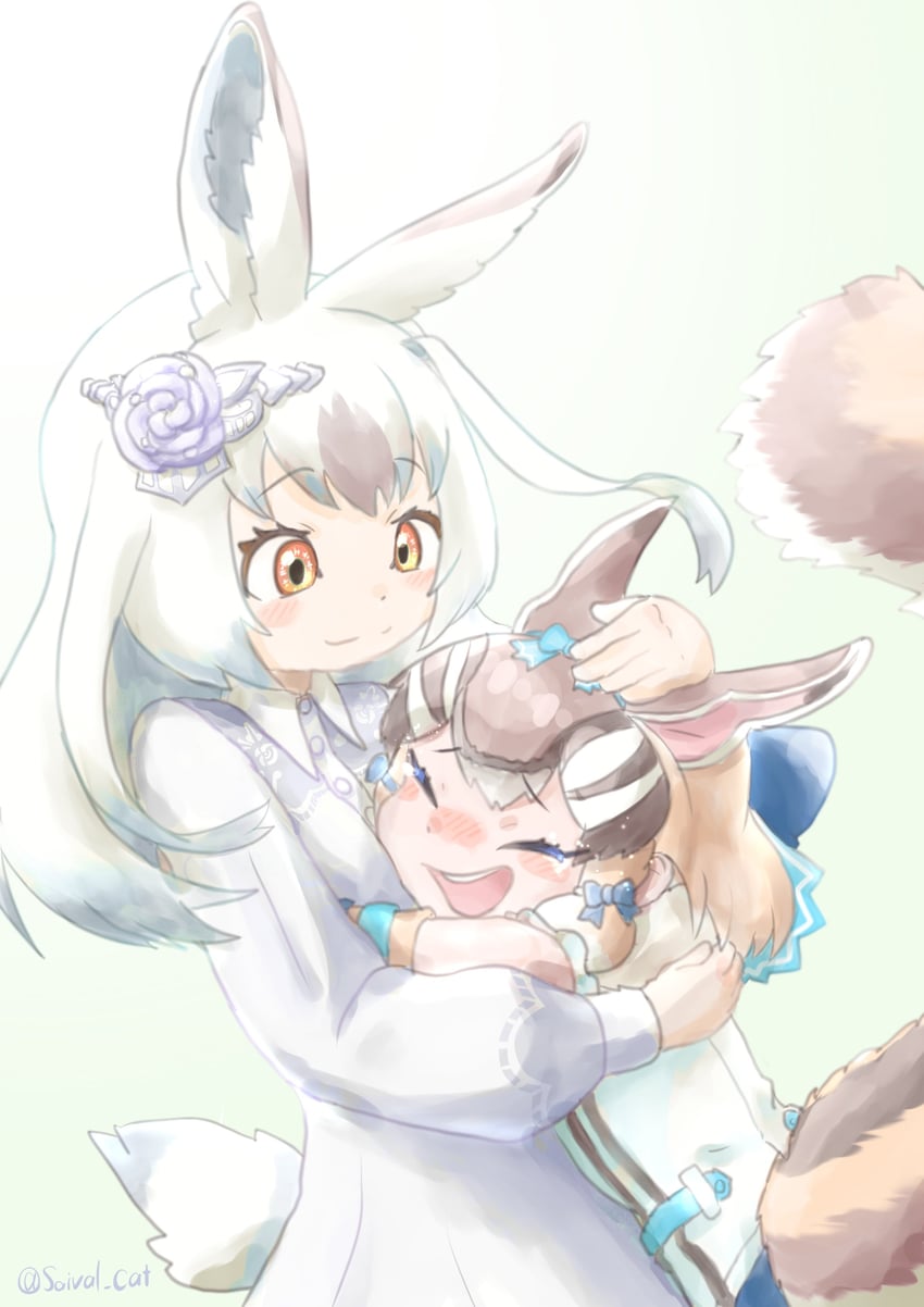 siberian chipmunk and snowshoe hare (kemono friends and 2 more) drawn by saival_cat