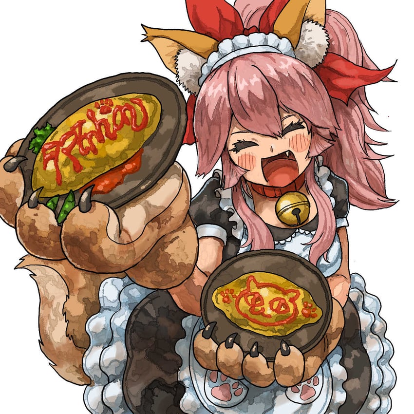 tamamo and tamamo cat (fate and 1 more) drawn by kusama_takato