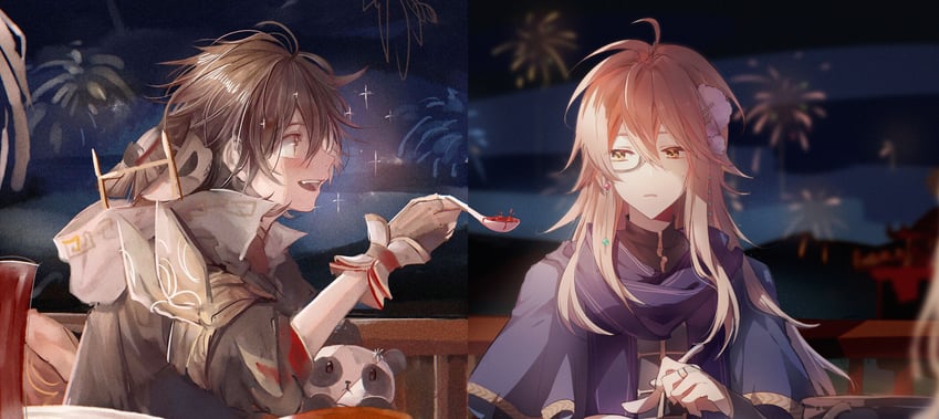 yipin pot and sichuan hotpot (the tale of food) drawn by chisuhuimo and yaya_(shizuku)