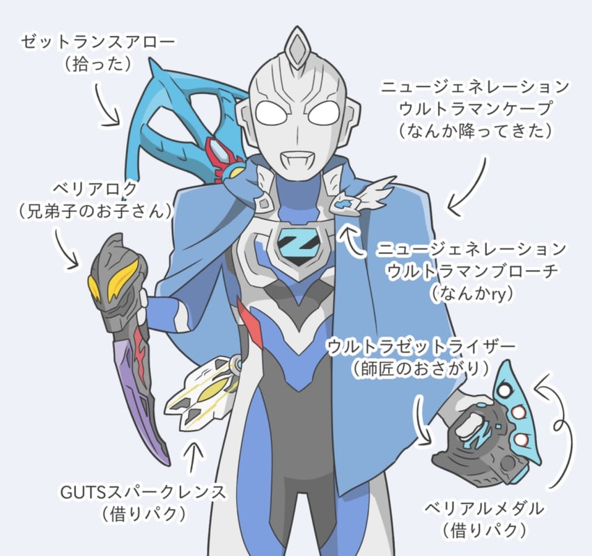 ultraman z and beliarok (ultra series and 2 more) drawn by aiueo8371