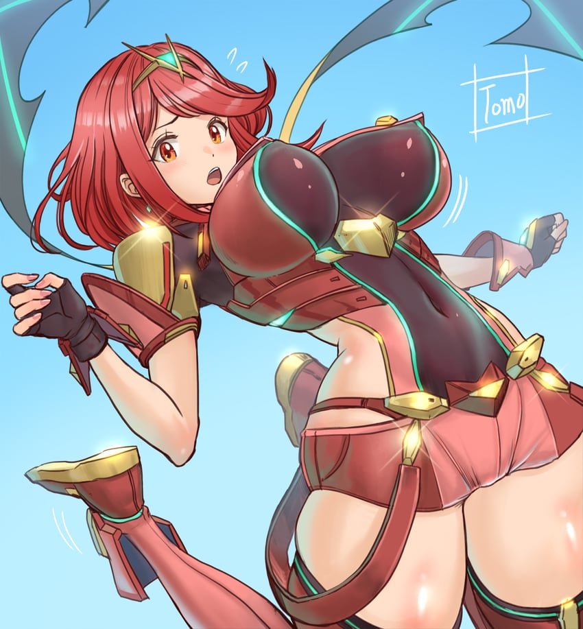 pyra (xenoblade chronicles and 1 more) drawn by tomo_eokaiteru