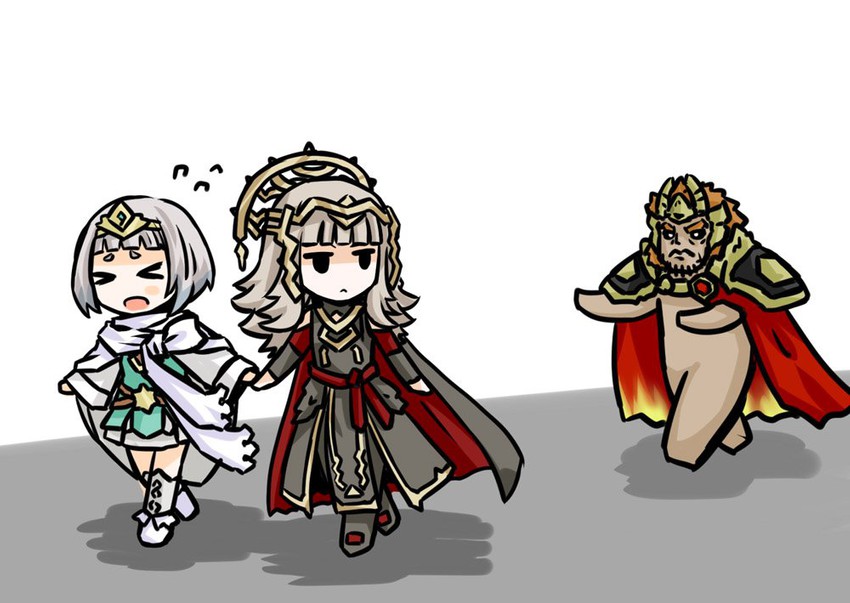 veronica, ylgr, and surtr (fire emblem and 1 more) drawn by tenmaru