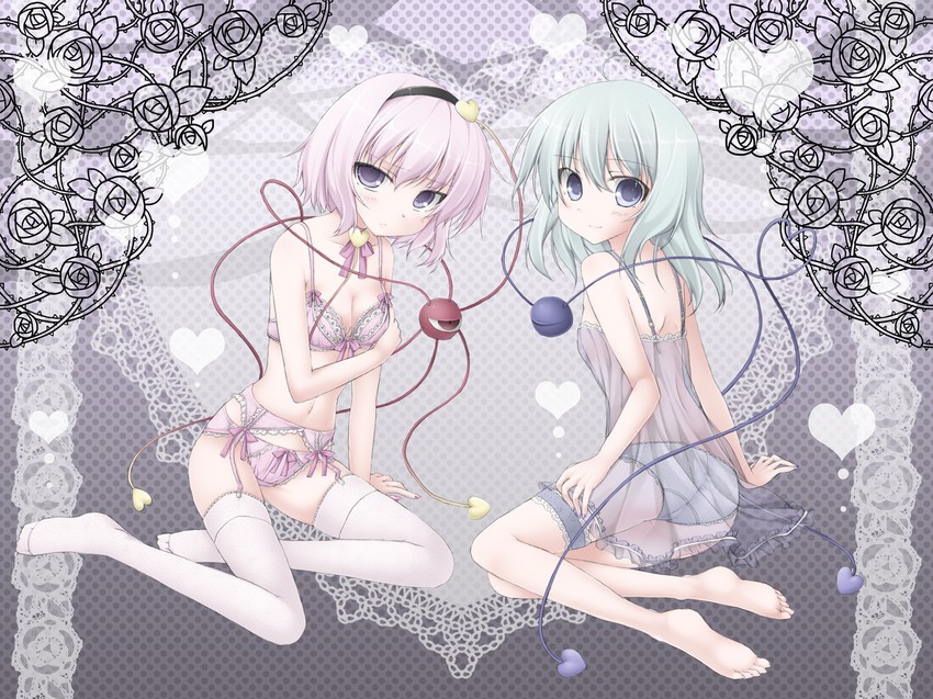 komeiji koishi and komeiji satori (touhou) drawn by miyupon