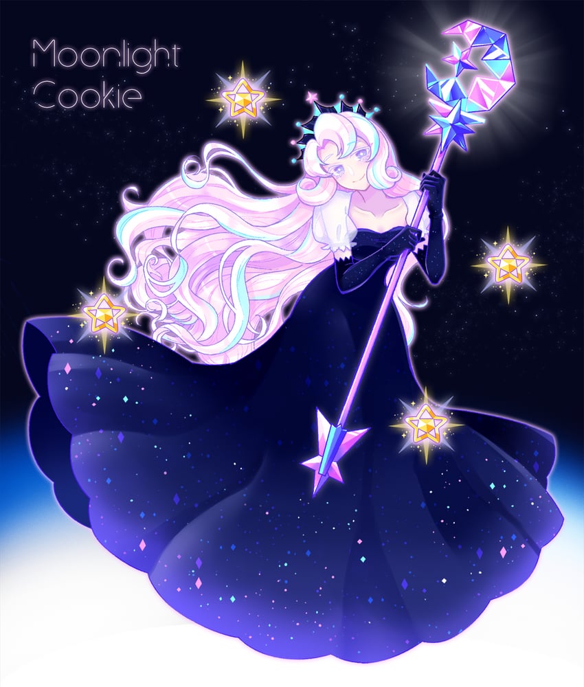 moonlight cookie (cookie run and 1 more) drawn by greenriverknight
