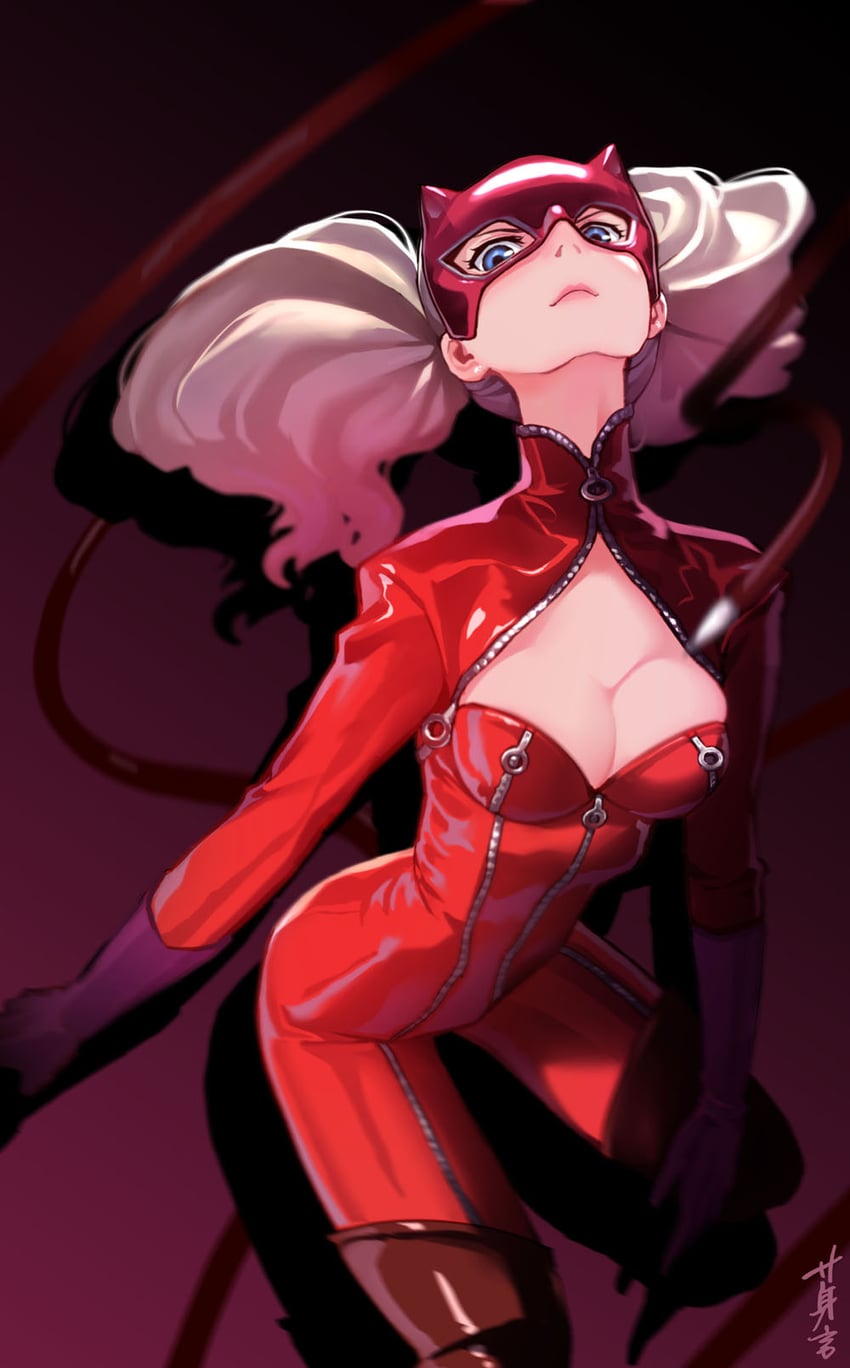 takamaki anne and panther (persona and 1 more) drawn by cun_shen_yan