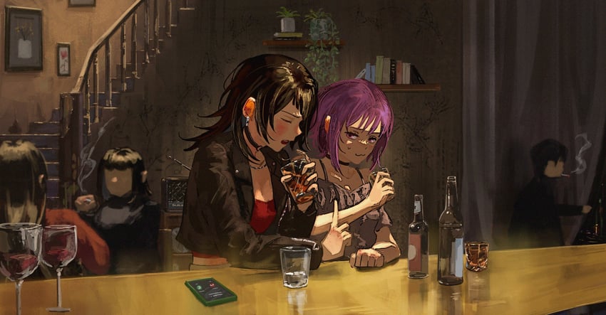 yahata umiri and yuutenji nyamu (bang dream! and 1 more) drawn by bonsachoi