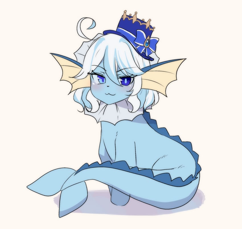 furina and vaporeon (pokemon and 1 more) drawn by hinghoi