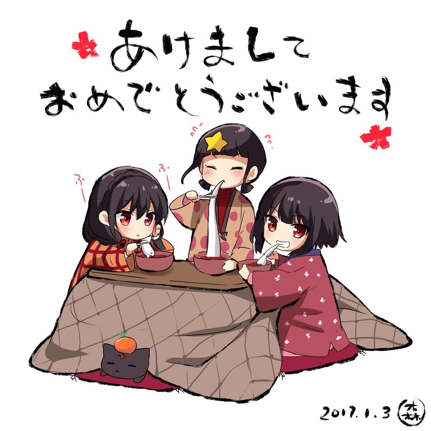megumin, yunyun, chomusuke, and komekko (kono subarashii sekai ni shukufuku wo!) drawn by taromarun