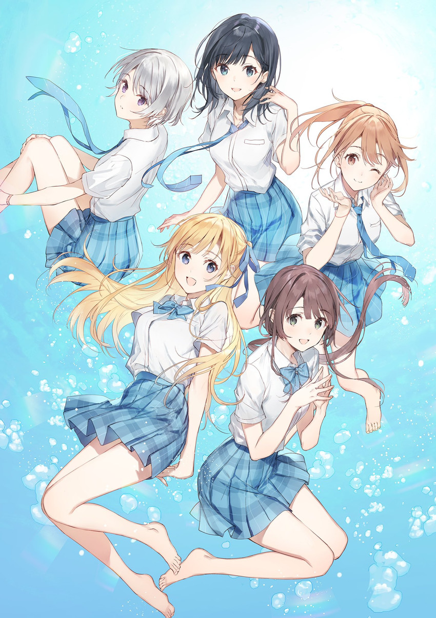 nanase yuzuki, aomi haru, hiiragi yuuko, uchida yua, and nishino asuka (chitose-kun wa ramune bin no naka) drawn by weee_(raemz)