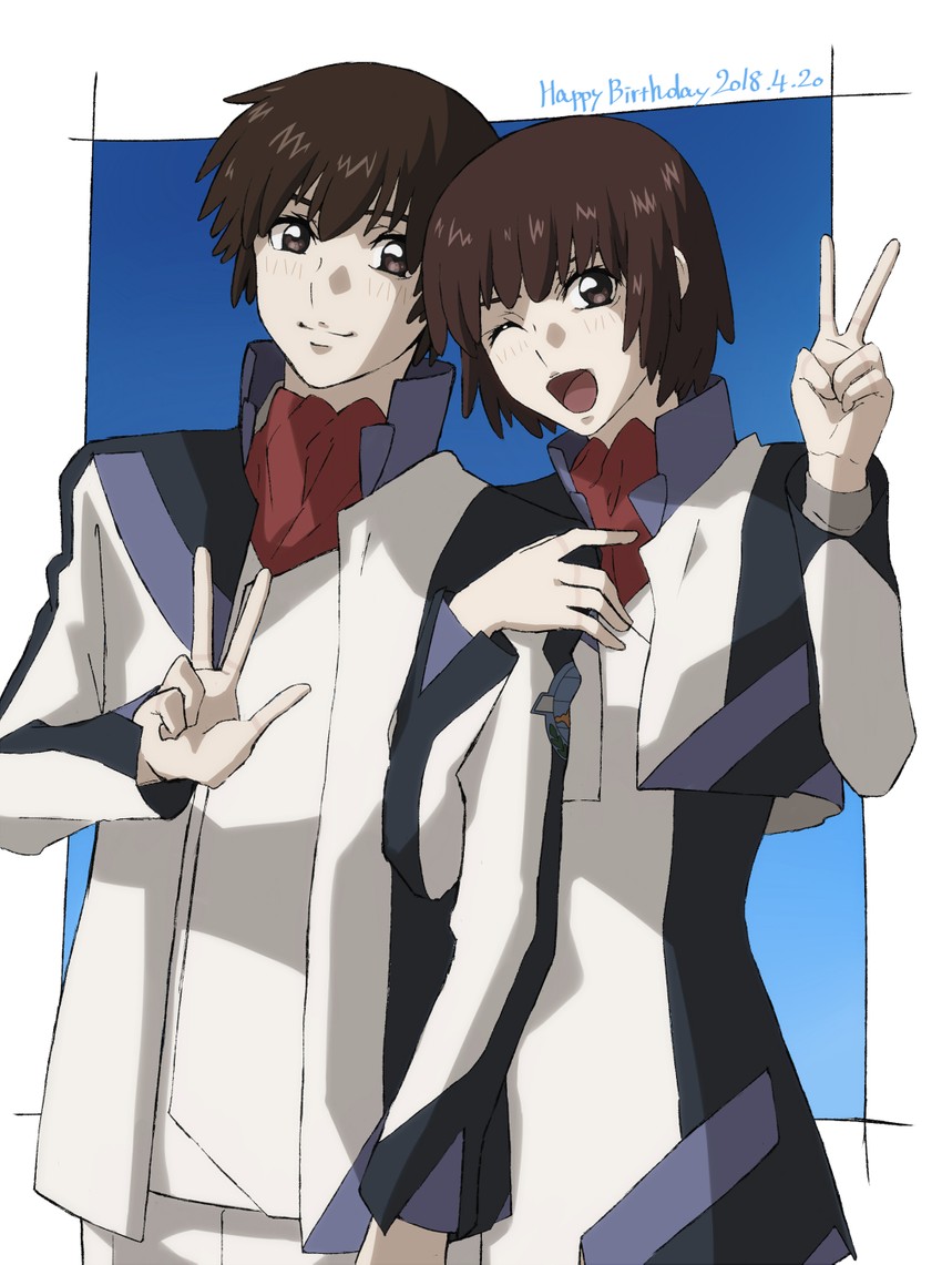 nishio rina and nishio akira (soukyuu no fafner) drawn by uc_(8rk3)