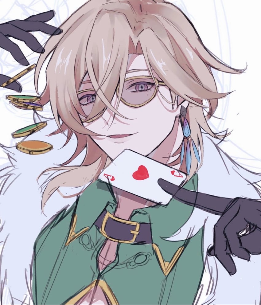 aventurine (honkai and 1 more) drawn by oooooya_onz