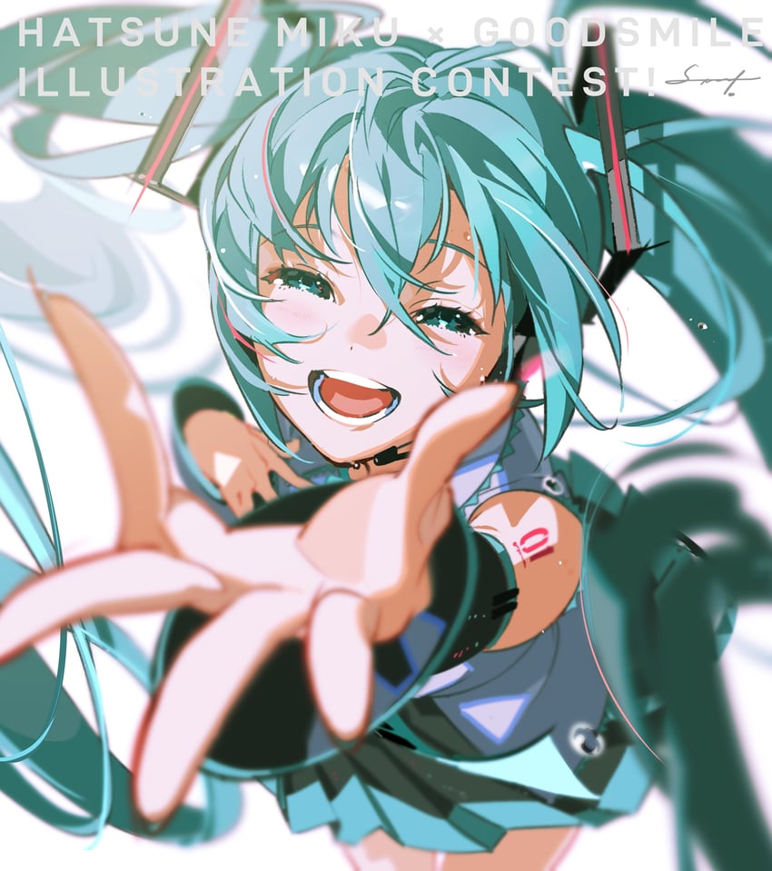 hatsune miku (vocaloid and 1 more) drawn by yoneyama_mai