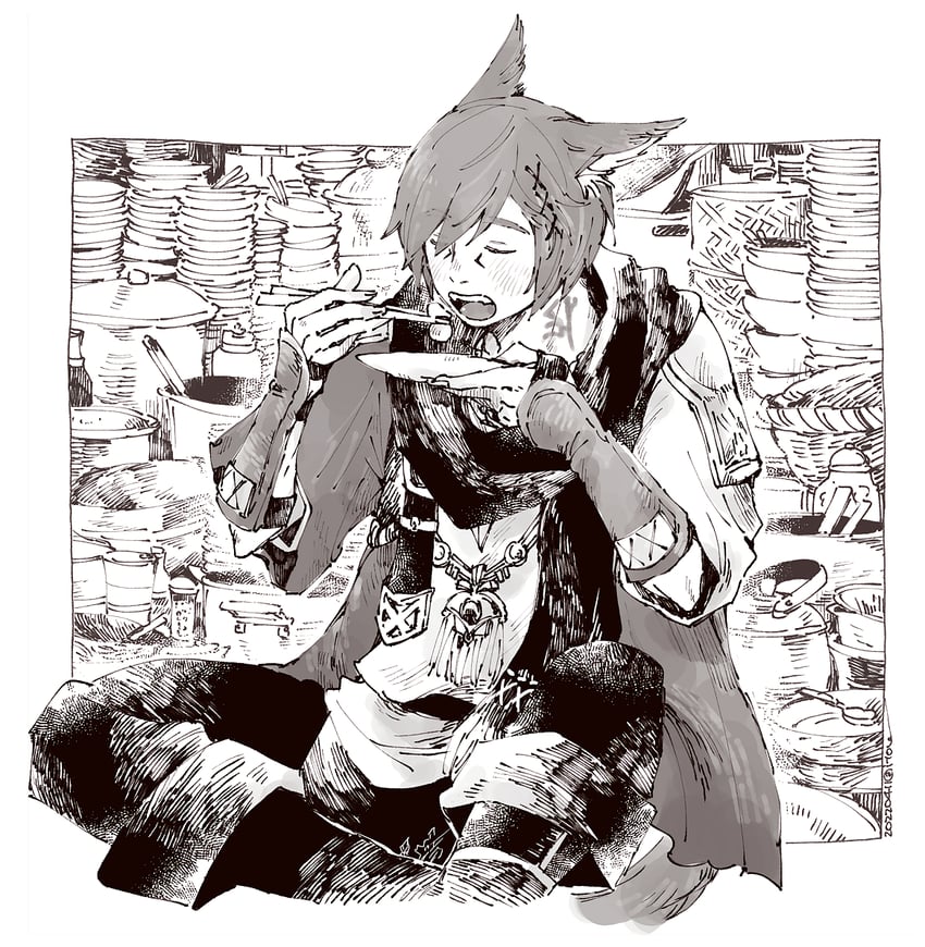 g'raha tia (final fantasy and 1 more) drawn by itowo_(itowc)