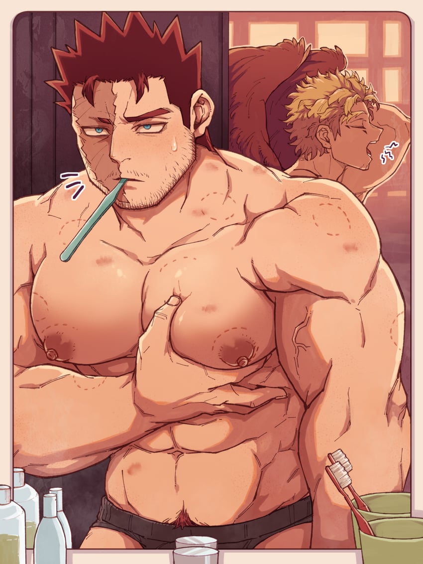 endeavor and hawks (boku no hero academia) drawn by abbbby_28