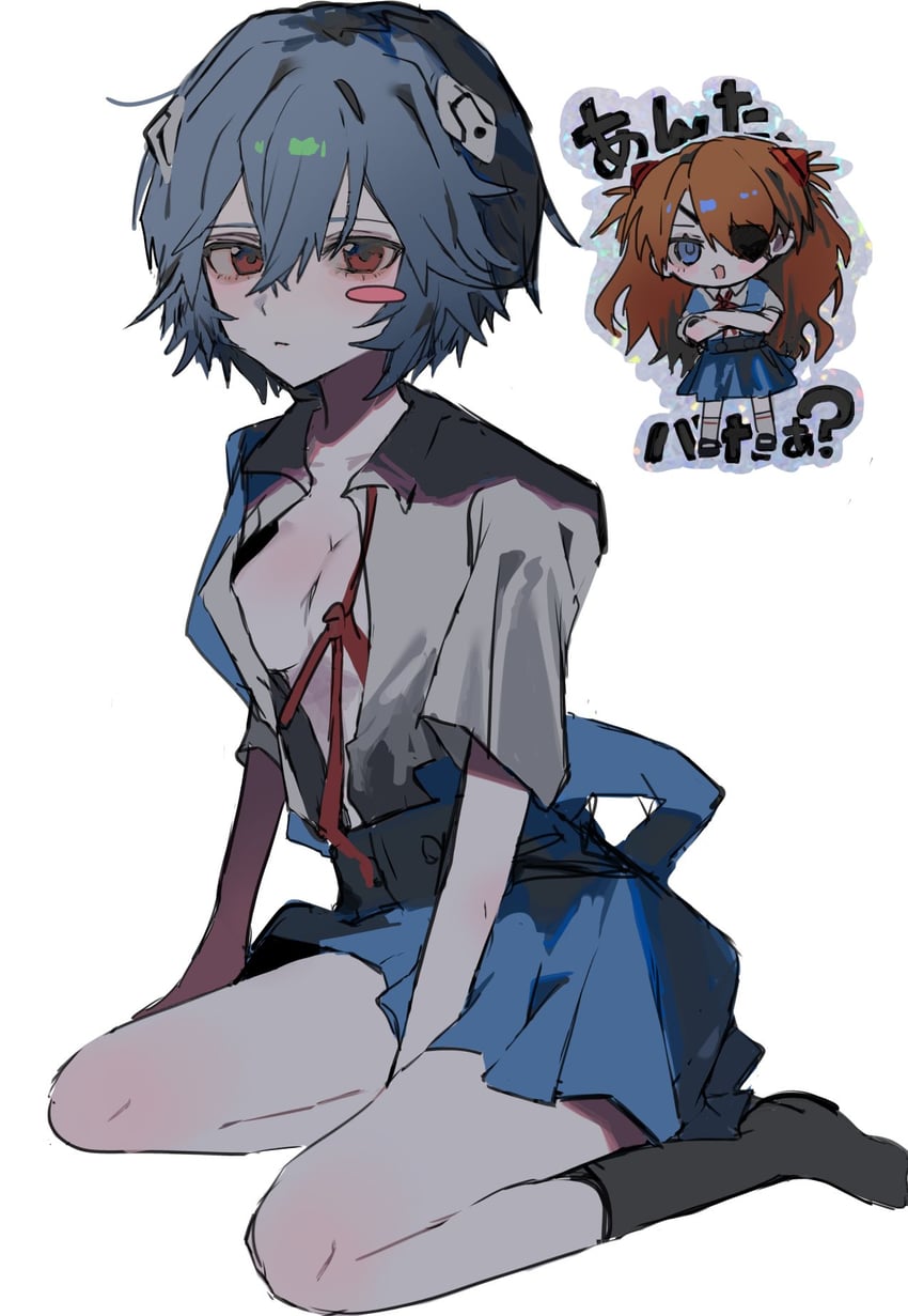 souryuu asuka langley and ayanami rei (neon genesis evangelion) drawn by 04_11221