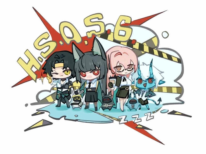 hoshimi miyabi, tsukishiro yanagi, soukaku, asaba harumasa, asaboo, and 2 more (zenless zone zero) drawn by youqing