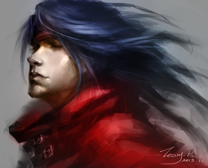 vincent valentine (final fantasy and 1 more) drawn by teavyr
