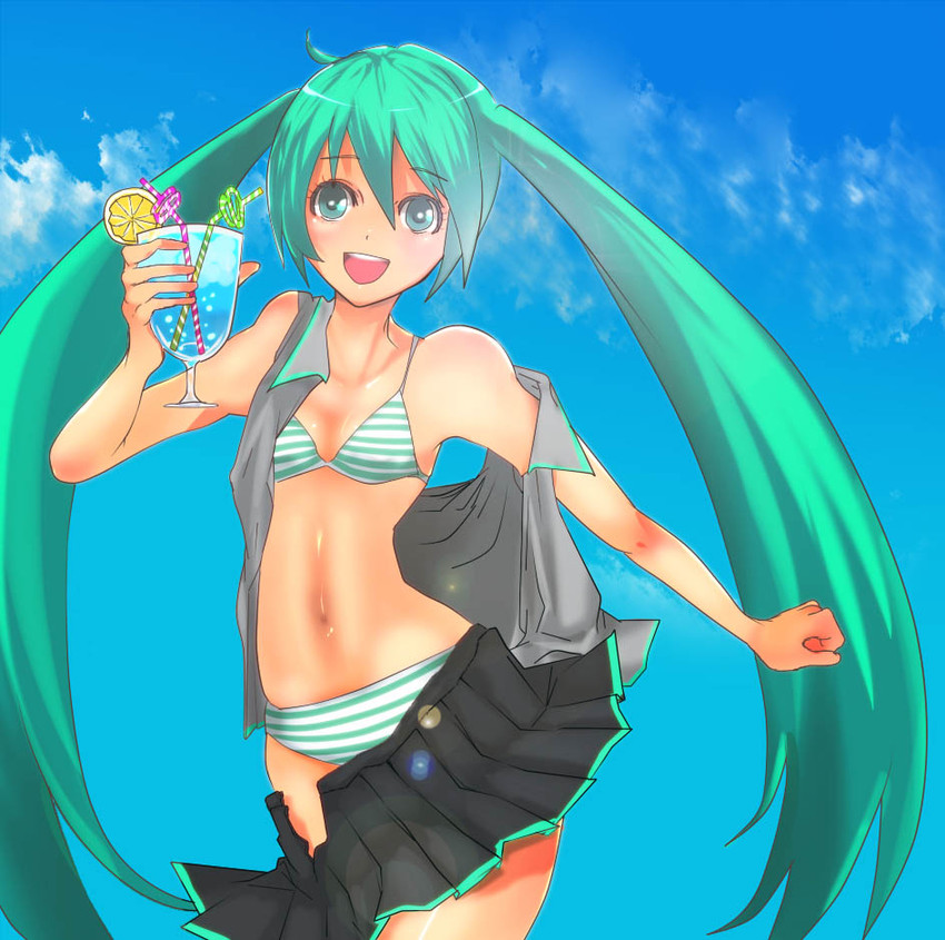 hatsune miku (vocaloid and 2 more) drawn by asanome