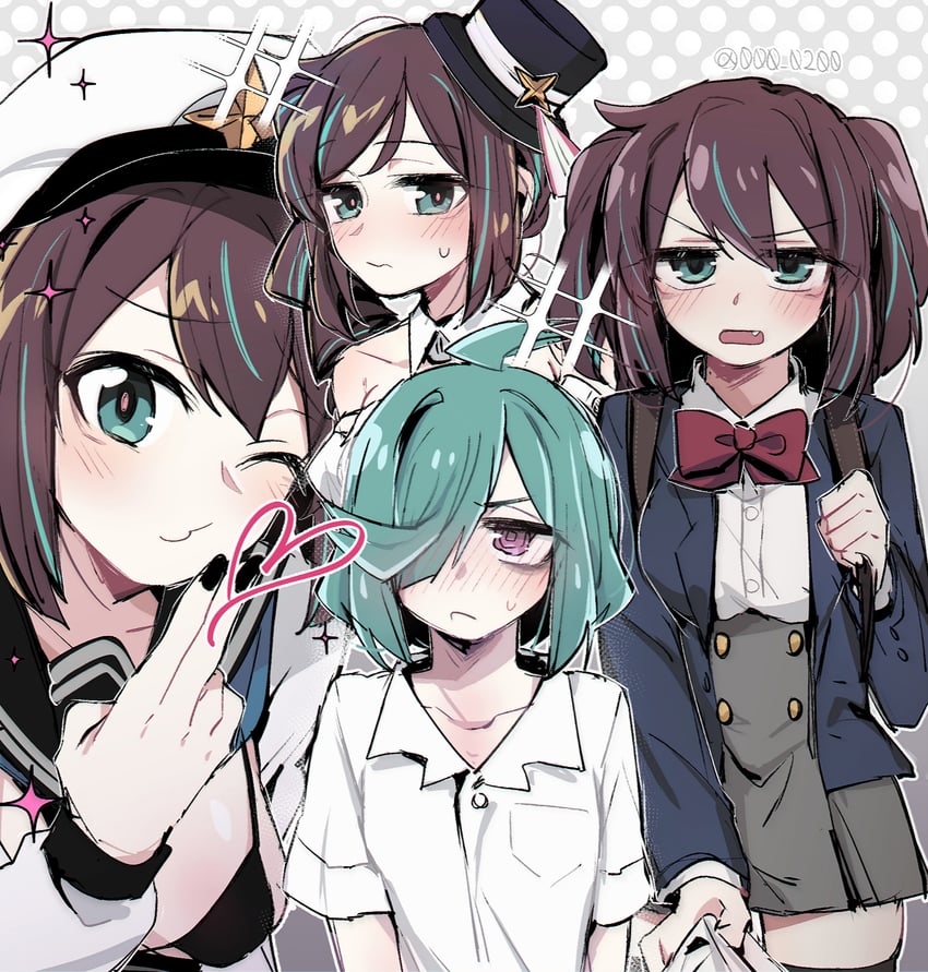 akoya matama, anemo nemo, and loco musica (mahou shoujo ni akogarete) drawn by an_sin