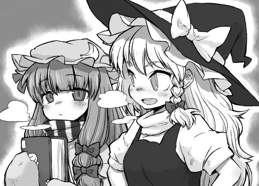 kirisame marisa and patchouli knowledge (touhou) drawn by ume_(noraneko)