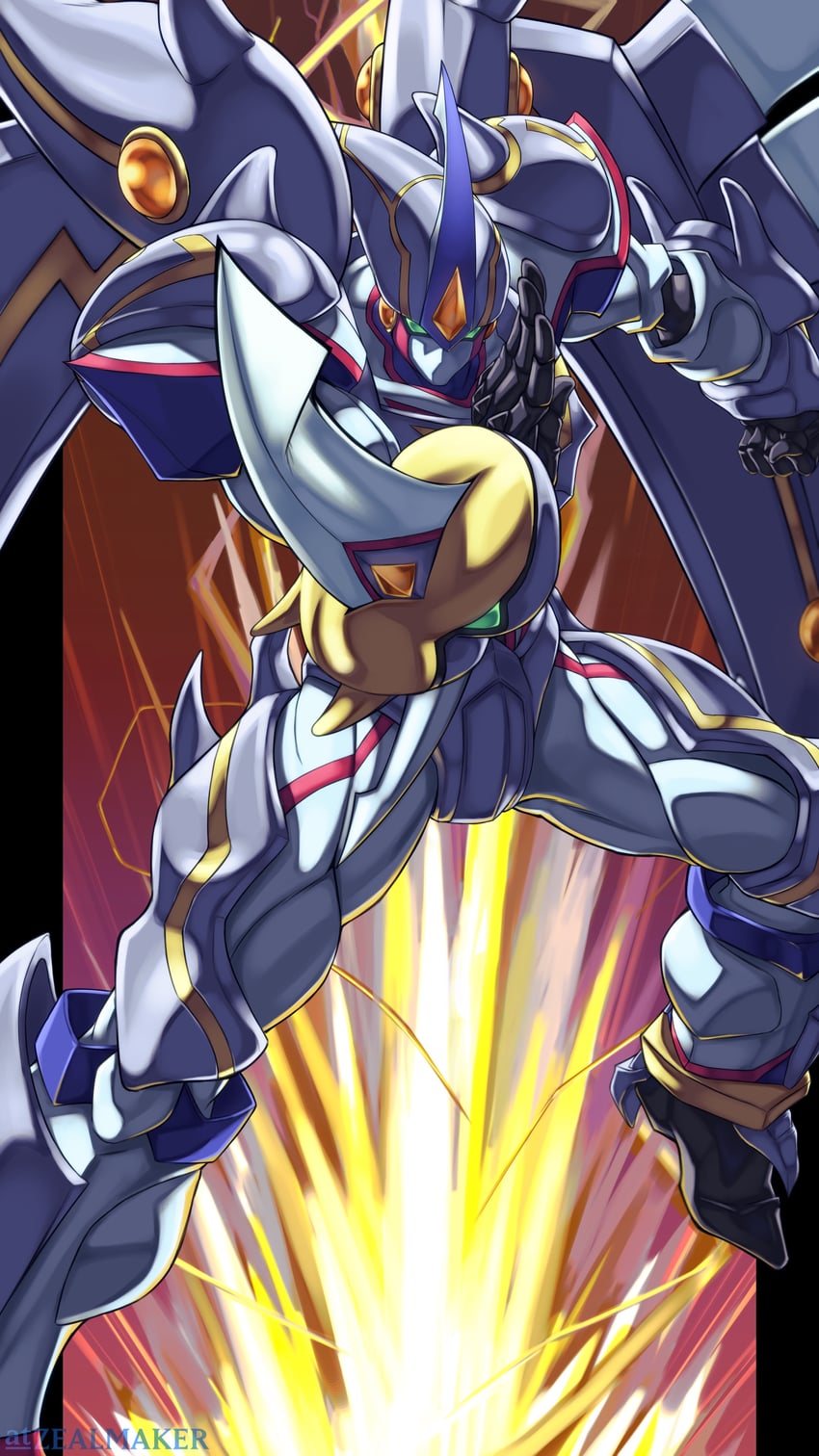 elemental hero neos and elemental hero neos knight (yu-gi-oh!) drawn by zealmaker