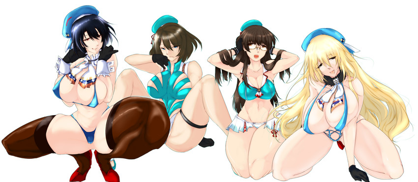 atago, takao, maya, choukai, maya kai ni, and 1 more (kantai collection) drawn by dandara_(karakure)