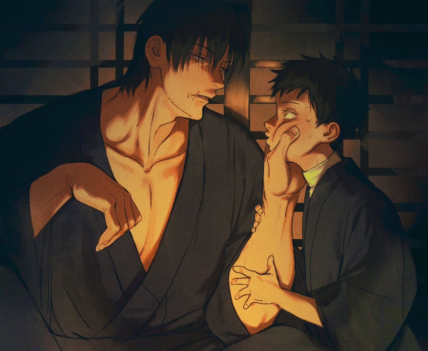 fushiguro touji and zen'in naoya (jujutsu kaisen) drawn by naspibon_ox